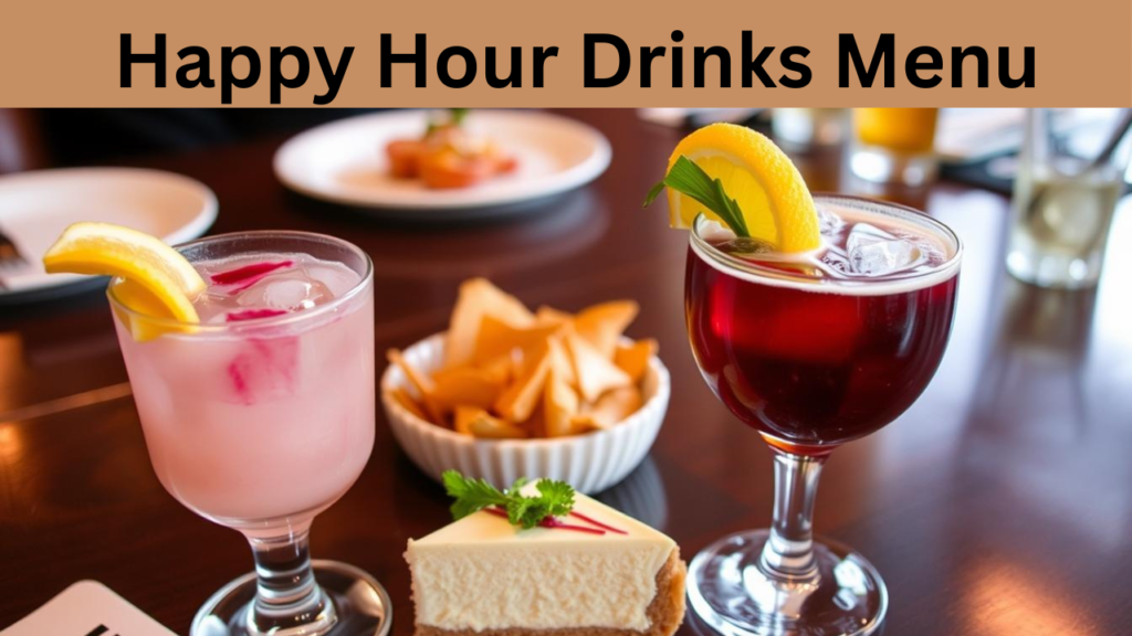 Happy Hour Drinks Menu