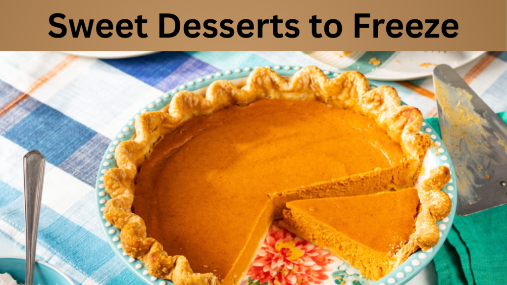 Sweet Desserts to Freeze