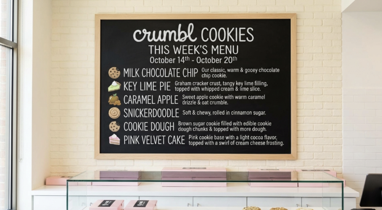 What Is Crumbl Cookies Menu This Week
