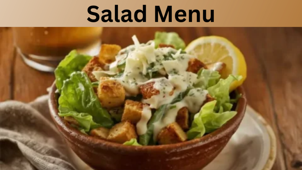 Salad Menu