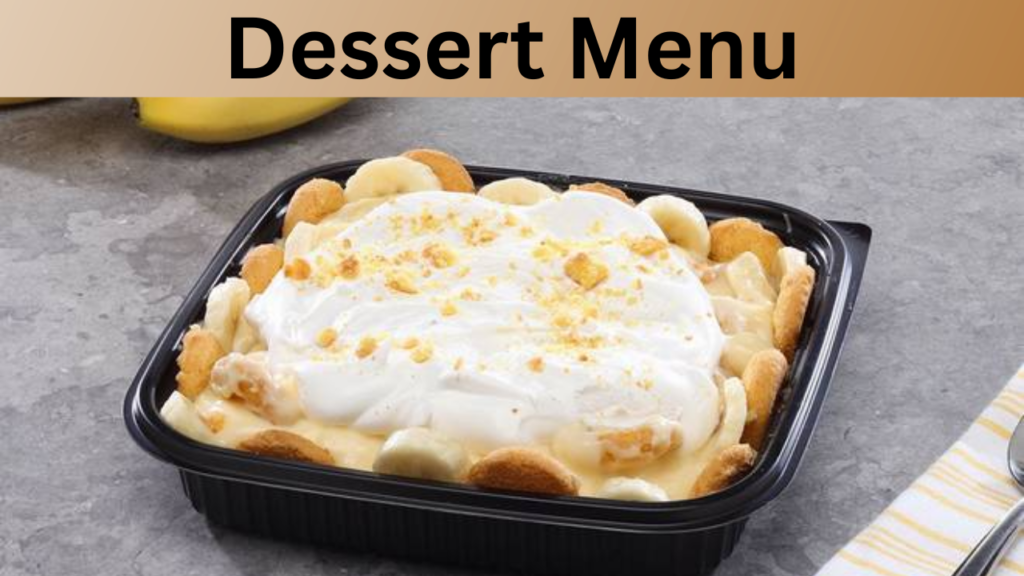 Dessert Menu