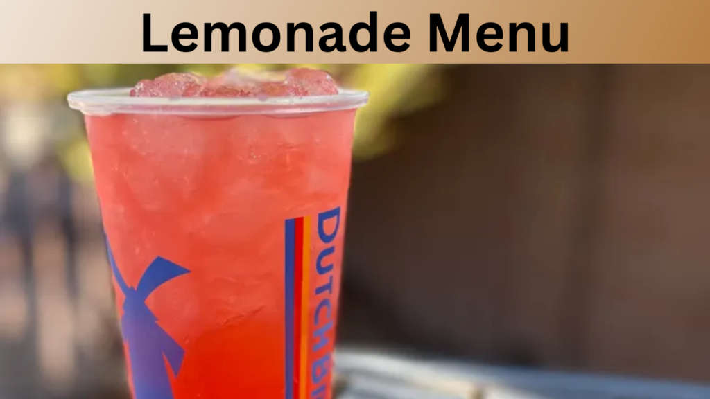 Lemonade Menu