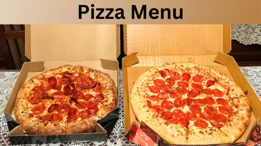 Pizza Menu